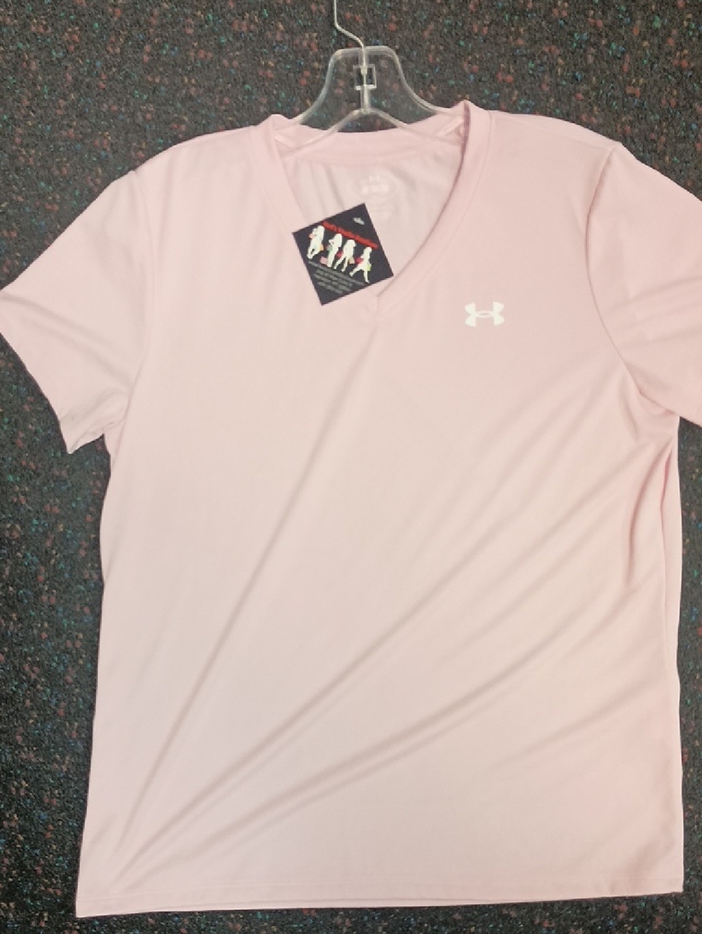 Under Armour Light Pink V-Neck Performance Tee